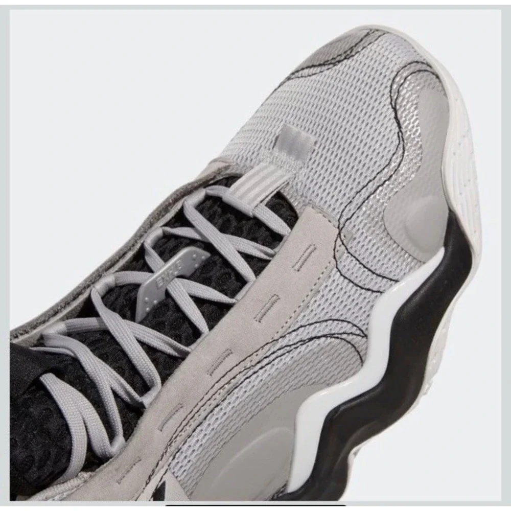 Adidas Women's Exhibit B Mid Basketball Shoes Sneakers Gray/Black/White Sz 8 NEW - Picture 5 of 8